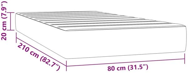 vidaXL Taschenfederkernmatratze Mittel Dunkelblau 80x210x20 cm Samt 4016562 Bild 7