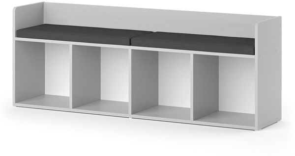 Kindersitzbank Luigi Hellgrau 142.4 x 53.4 cm 4 Fächer Vicco
