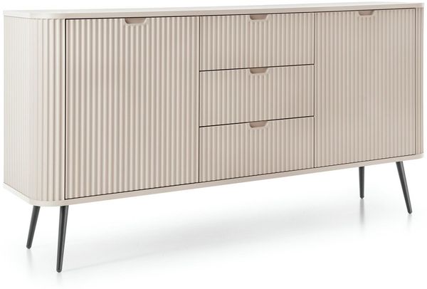 yourhouse24 Kommode Zova KSZ-168 zweitürige Kommode, kanneliert, abgerundet