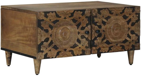 vidaXL Couchtisch Braun 80 x 50 x 40 cm Massivholz Mango 4018337