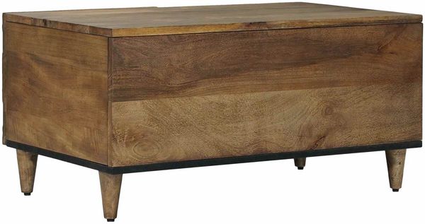 vidaXL Couchtisch Braun 80 x 50 x 40 cm Massivholz Mango 4018337 Bild 5