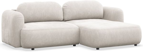Selsey Tvoya Ecksofa mit Schlaffunktion, Ottomane rechts, Creme-Chenille Bild 8