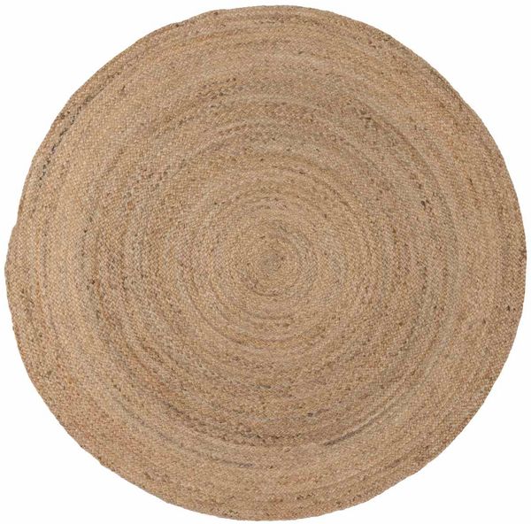 Teppich Ross aus Jute, rundes Naturdesign, 100 Prozent Jute, für Dein Zuhause