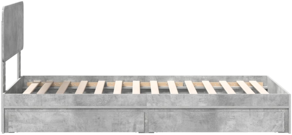 vidaXL Aufbewahrungsbett Beton Grau 75x190 cm Holzwerkstoff 3412328 Bild 8