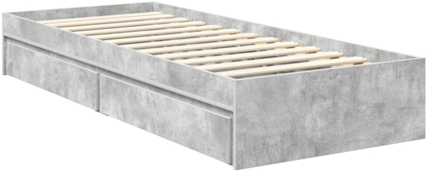 vidaXL Aufbewahrungsbett Beton Grau 75x190 cm Holzwerkstoff 3412328 Bild 5
