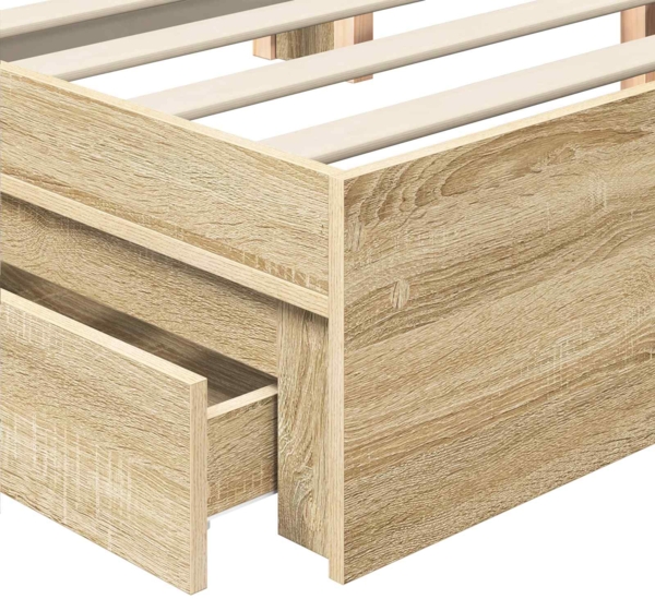 vidaXL Aufbewahrungsbett Sonoma-Eiche 135x190 cm Holzwerkstoff 3411904 Bild 10
