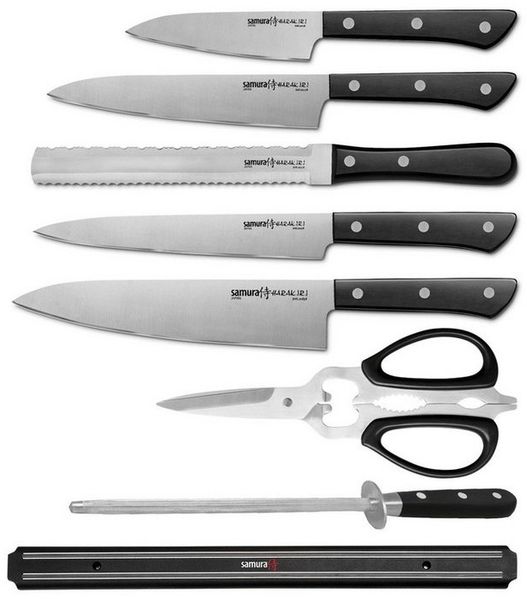 Samura Kochmesser Samura Harakiri Super Set, 8-teiliges Küchenmesser-Set