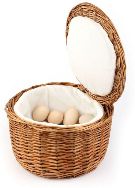 APS Eierkorb, Baumwolle, Rattan, (1-tlg), handgeflochten, Vollweide