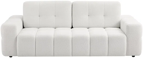 Vente-unique - SOPELANA Sofa Stoff Weiß - B 100 cm x H 78 cm x L 220 cm Bild 3