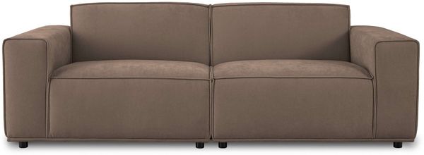 Home affaire 3-Sitzer Avelin, 228 cm, Chenille, Struktur-Boucle, mit Wellenunterfederung, Kedernaht, bodentief, Skandi-Design