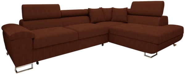 Ecksofa Cotere Cord (Farbe: Poso 39, Seite: Rechts)