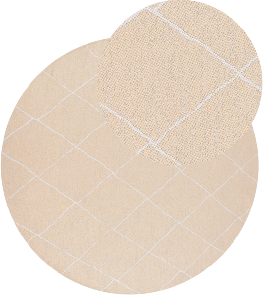Outdoorteppich GWALIOR Beige ø 160 cm