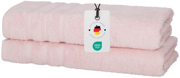 Carpe Sonno Handtuch Set Gästetuch Handtuch Duschtuch Saunahandtuch 30x50 50x100 70x140 70x200, Frottier (Spar-Set, 2-St), Badetuch 70x140 cm - 450g/m2, Frottee Rosa