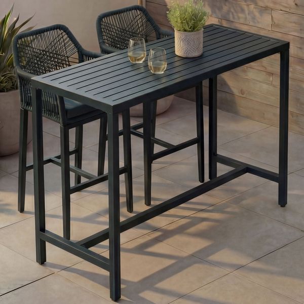Stehtisch HWC-P91, Gartentisch Bartisch Tisch, Outdoor Metall 105x130x65cm ~ grün