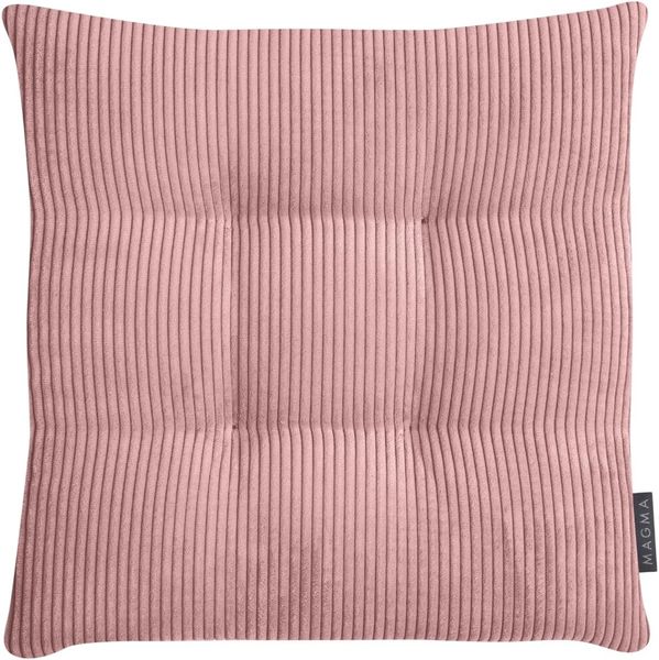 MAGMA Stuhlkissen Sitzkissen INGA - ca. 35 x 35 x 5 cm Cordstoff 2er Set rose Bild 5