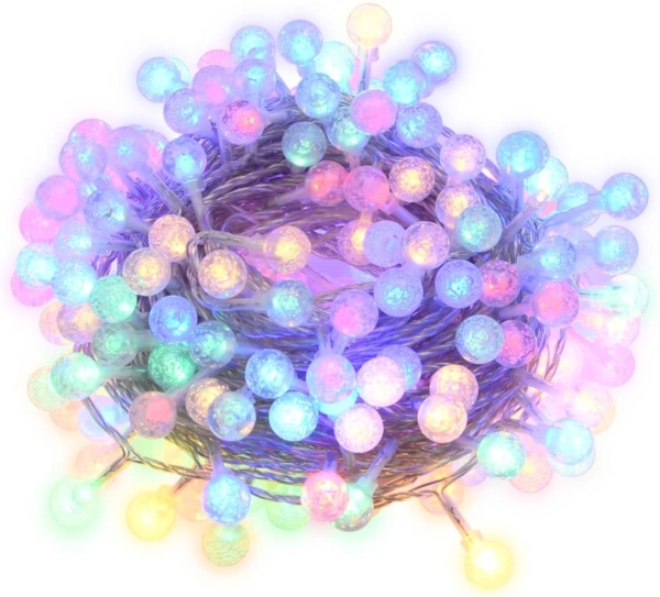 vidaXL Lichterkette Kugeln 20 m 200 LED Mehrfarbig 8 Funktionen 328813 Bild 7