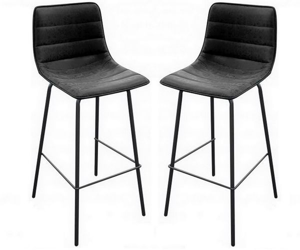 Urban Living Barhocker-Set 2 x Bar-Stuhl BROOKLYN 44 x 47 x 66/96 cm151230