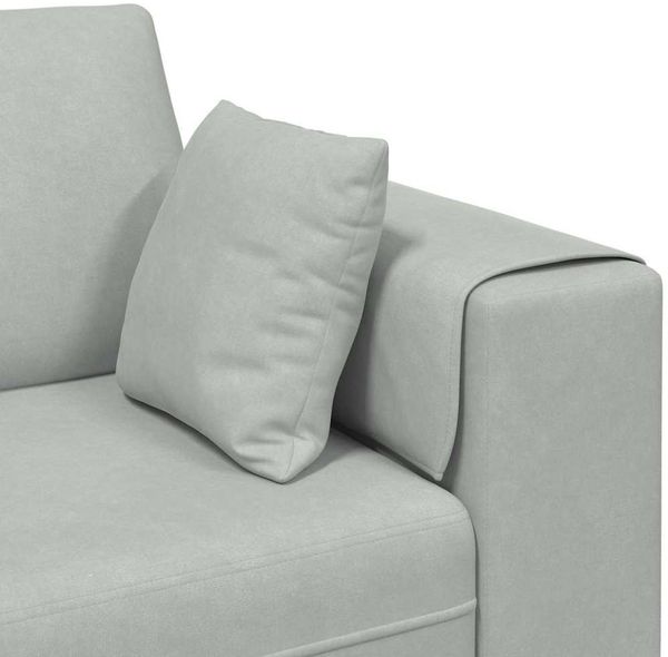 vidaXL Sofa Hellgrau 250 x 77 x 76 cm Samt 3335153 Bild 7
