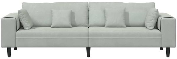 vidaXL Sofa Hellgrau 250 x 77 x 76 cm Samt 3335153 Bild 4