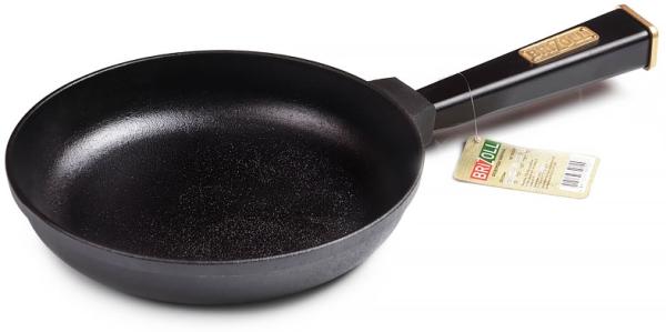 Bratpfanne aus Gusseisen 24cm Optima Black Grillpfanne Brizoll