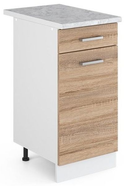 Unterschrank R-Line Sonoma 40 cm mit Schublade, mit Arbeitsplatte Vicco Bild 4