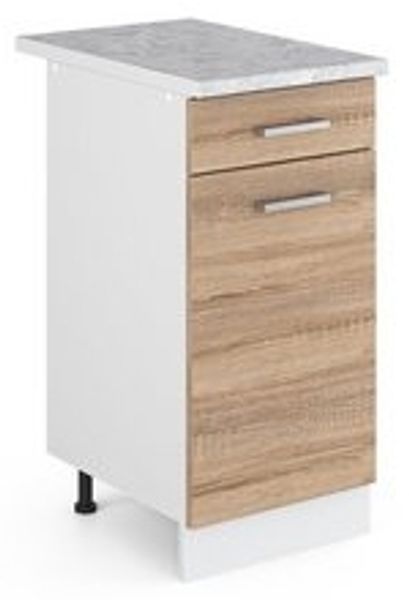 Unterschrank R-Line Sonoma 40 cm mit Schublade, mit Arbeitsplatte Vicco Bild 6
