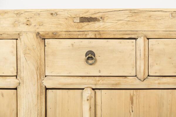 PureHaven Kommode 156 x 40 x 81 cm im Vintage Style massive Kommode aus Kiefer-Altholz handgefertigt stilvolles Design standsicher und stabil Bild 6