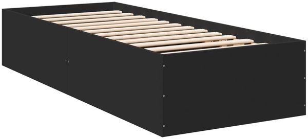 vidaXL Bettgestell Schwarz 100x200 cm Holzwerkstoff 3281050 Bild 6