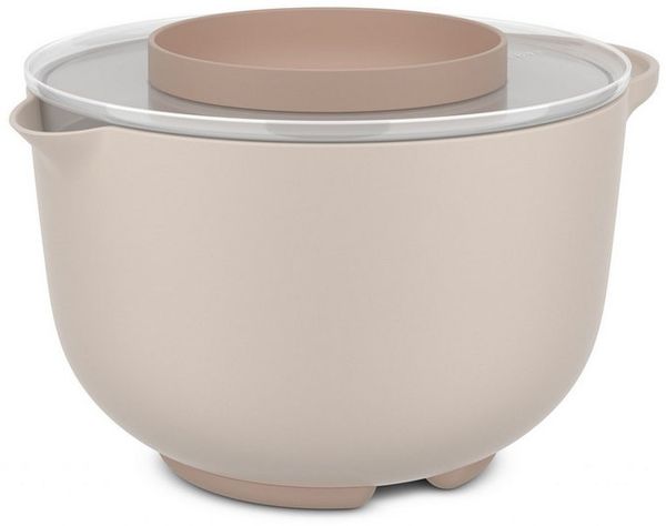 Mepal - Rührschüssel mit Deckel Chef it - Anti-Rutsch Boden - Mikrowellen- und Spülmaschinengeeignet - Schüssel - Material beständig bis zu 110°C - 3000 ml - Chalk