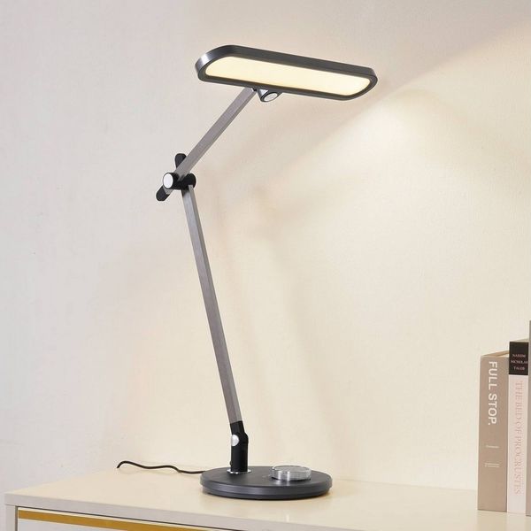 Lindby Schreibtischlampe Elvir, Enthalten, 1 x 9,6 W LED, Farbwechsel warmweiß / tageslicht