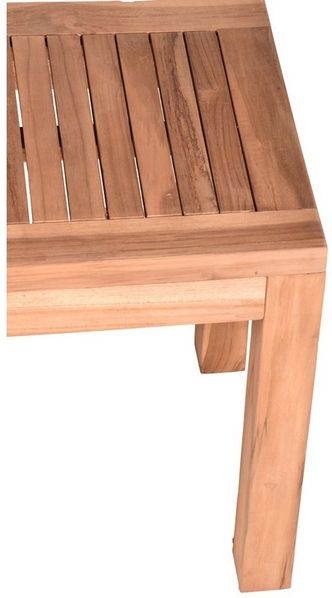 Lomadox Gartenbank GAZA-120, Bank aus Teakholz massiv, 2-Sitzer, ca. 120 x 45 x 35 cm