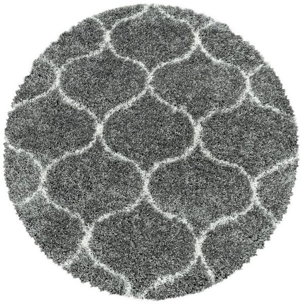 SIMPEX24 Teppich Skandinavisches Design, Rund, Höhe: 30 mm, Teppich Wohnzimmer Skandinavisches Design Shaggy Langflor Flauschig