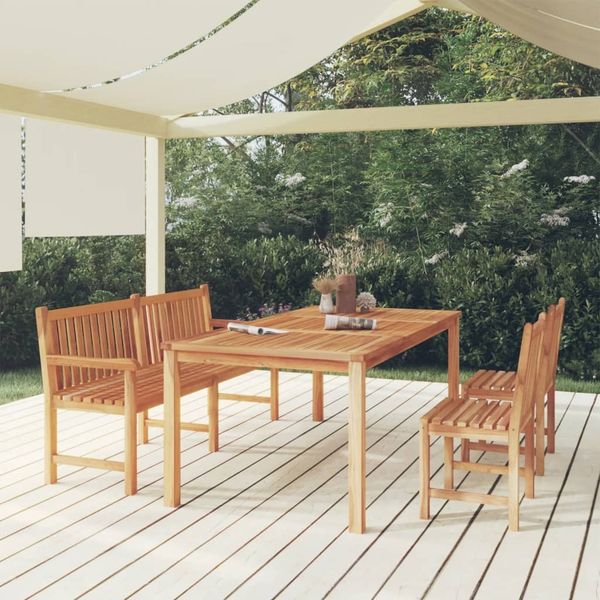 vidaXL 4-tlg. Garten-Essgruppe Massivholz Teak 3157160