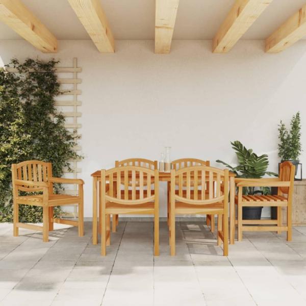 vidaXL 7-tlg. Garten-Essgruppe Massivholz Teak 3157932