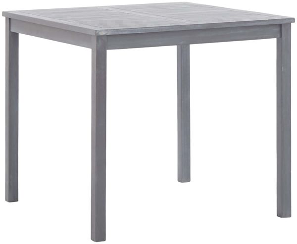vidaXL Gartentisch Grau 80x80x74 cm Massivholz Akazie 46324