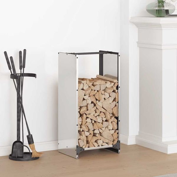vidaXL Brennholzregal 40x30x80 cm Edelstahl 864235