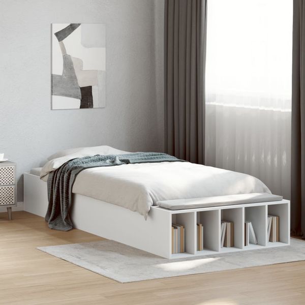 vidaXL Bettgestell Weiß 75x190 cm Holzwerkstoff 3280622