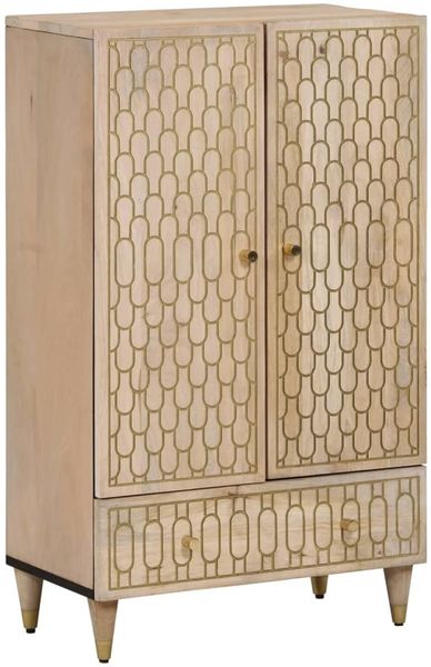 vidaXL Highboard 60x33x100 cm Massivholz Mango 358278