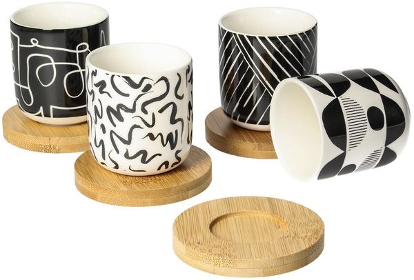 Dekoria Tassen-Set Contraria 100ml bamboo