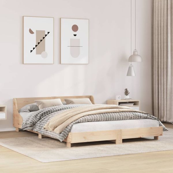 vidaXL Massivholzbett ohne Matratze 140x190 cm Kiefernholz 850740