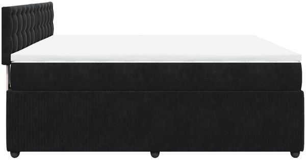 vidaXL Boxspringbett mit Matratze Schwarz 200x200 cm Samt 3287844 Bild 9