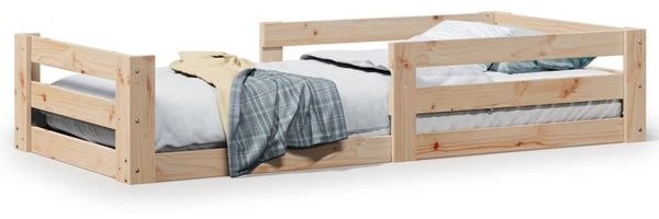 Einzelbetten, Betten für Erwachsene, Massivholzbett ohne Matratze 70x140 cm Kiefernholz de3321