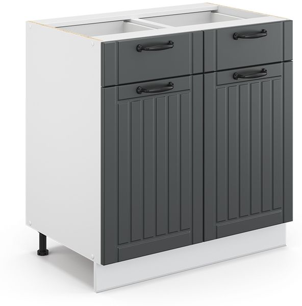 Badezimmerschrank Fame-Line Anthrazit 80 x 82 cm ohne Arbeitsplatte Vicco