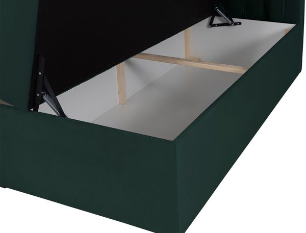 Selsey 'Daissy' Boxbett 180×200 mit Matratze und Topper, Samt, Flaschengrün Bild 8