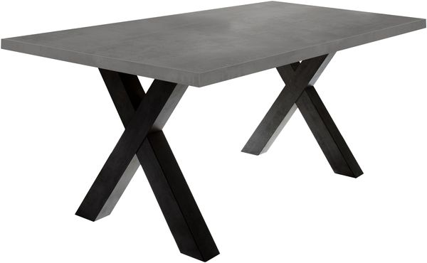 Esstisch >Big System< in schwarzstahl / graphit - 200 x 75 x 100 cm (BxHxT)