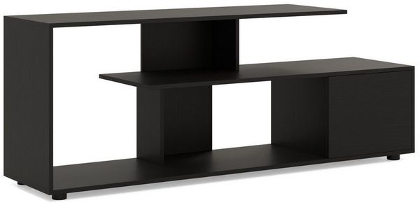 COSTWAY TV-Schrank bis zu 55 Zoll, mit Ablageflächen & Schrank, 152x38x58,5cm