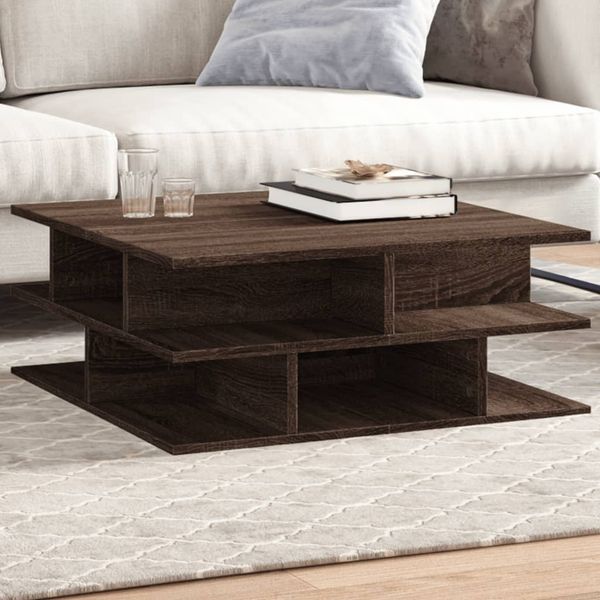 vidaXL Couchtisch Braun Eichen-Optik 70x70x29 cm Holzwerkstoff 840750