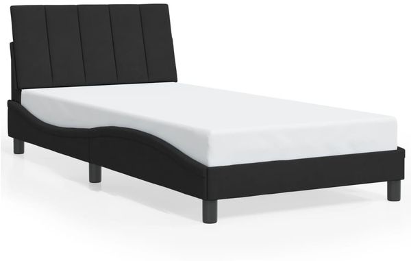 vidaXL Bettgestell ohne Matratze "Hanko" Schwarz 100x200 cm Samt 3207833 Bild 2