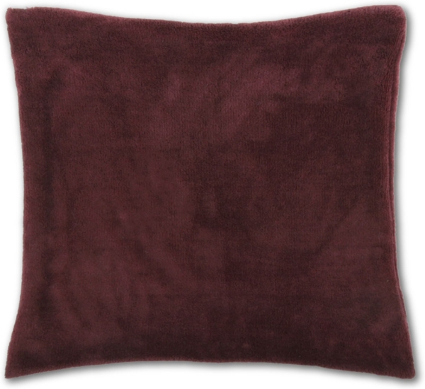 Kissenhülle Kuschel 60x60cm Kissenbezug Dekokissen Auswahl: rotbraun - kastanienbraun ohne Füllung