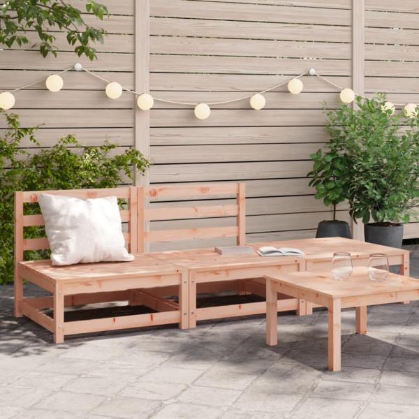 vidaXL Gartensofa ohne Armlehnen mit Hocker Massivholz Douglasie 837968